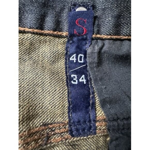 SYN Jeans Mens Blue Prankster Straight Pockets Size 40W X 34L Cotton Button Fly - Picture 16 of 16